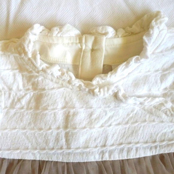 heirlooms by Polly Flinders pointelle knit & tulle dress 24 months baby girl - Picture 6 of 9